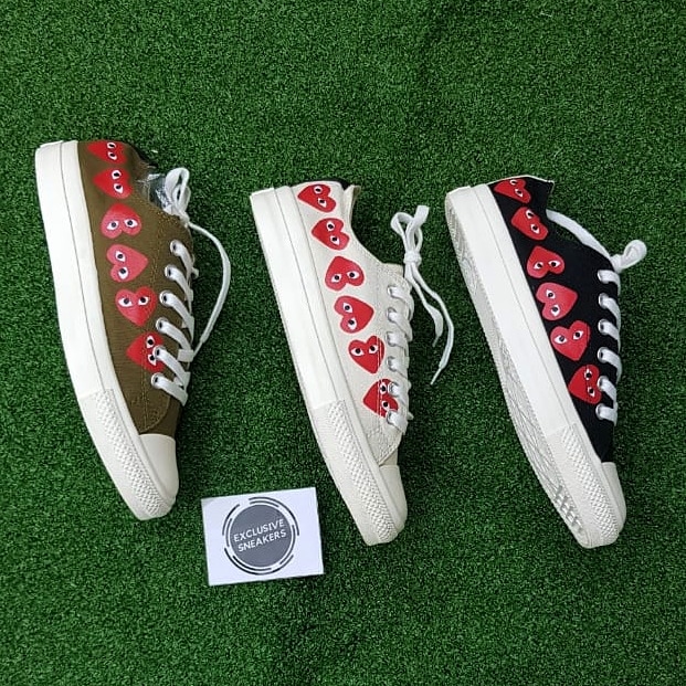 Comme des Garçons Play x Converse Chuck 70 Low Multi Hearts - Exclusive  Sneakers SA