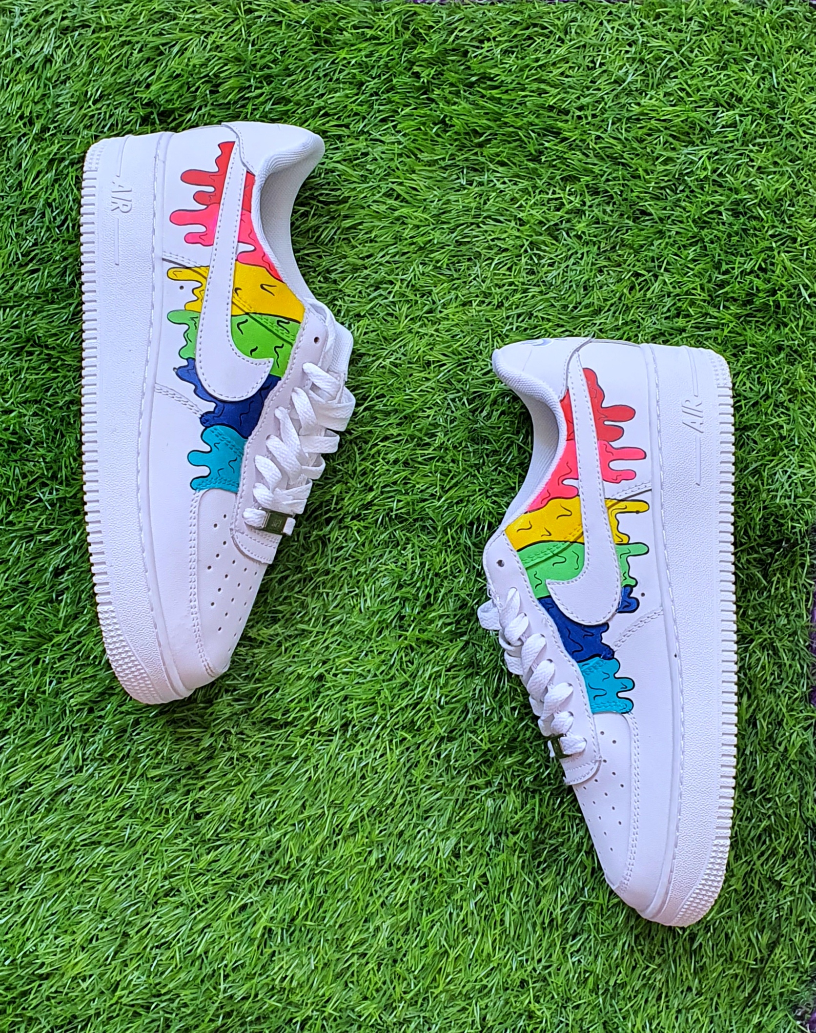 Nike Air Force 1 Low 'Rainbow Drip' Custom - Exclusive Sneakers SA