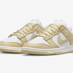 Nike air dunks white and team gold